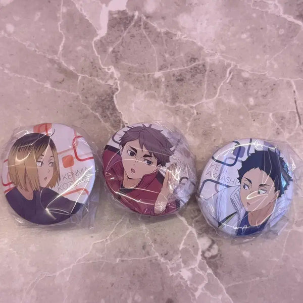 [BUNJANG] Haikyuu!! Kenma Kozume, Samu Osamu, Akaashi Keiji Can Badges Set / 하이큐 캔뱃지 켄마 오사무 아카아시