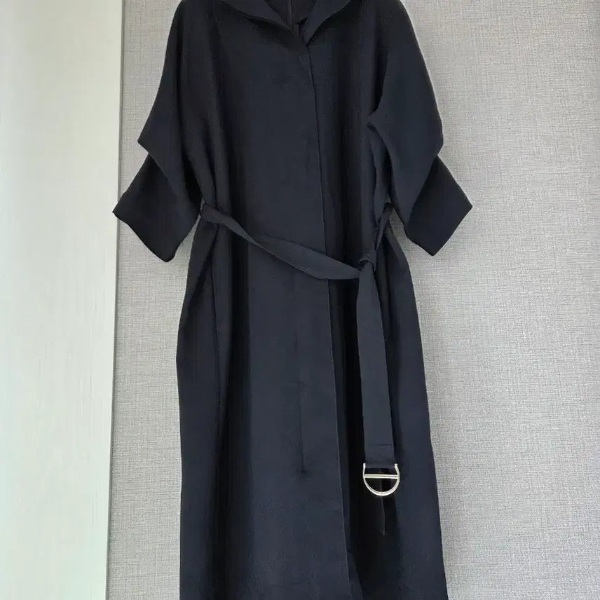 [BUNJANG] Anne Klein Black Long Dress with Sleeve Detail / ANNE KLEIN 롱원피스