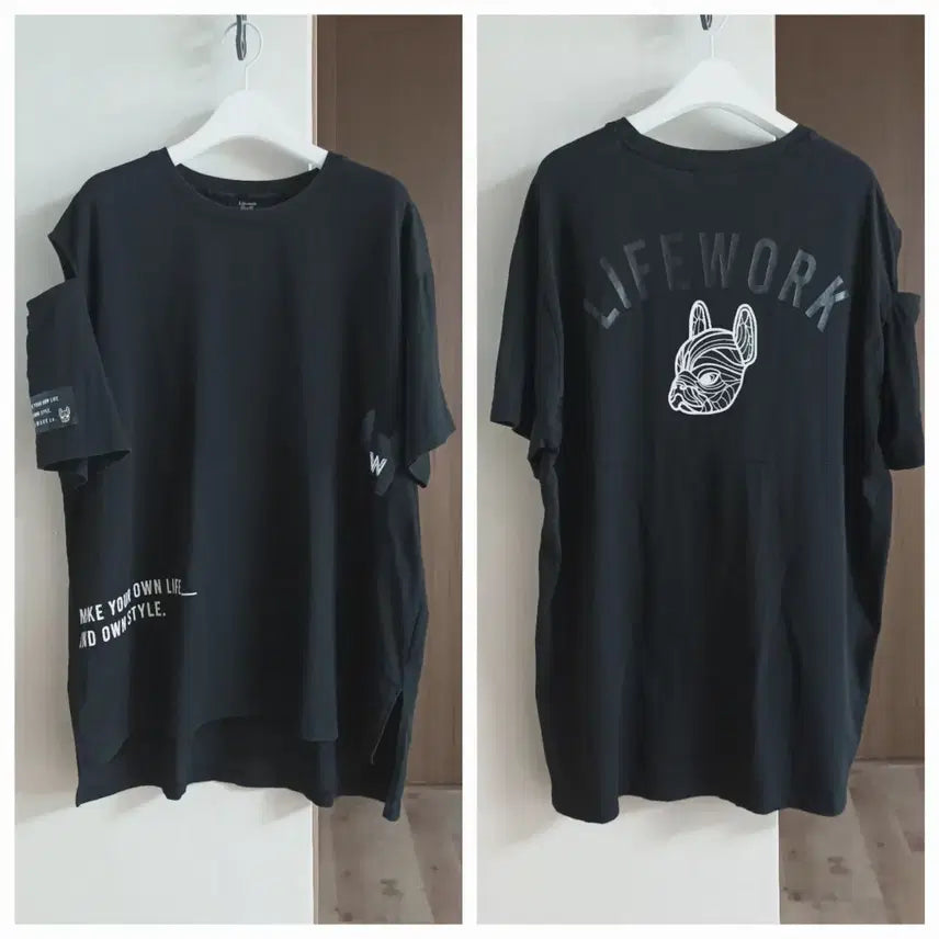 [BUNJANG] Life Work Oversized Fit T-Shirt / 라이프워크 오버핏 반팔티 free