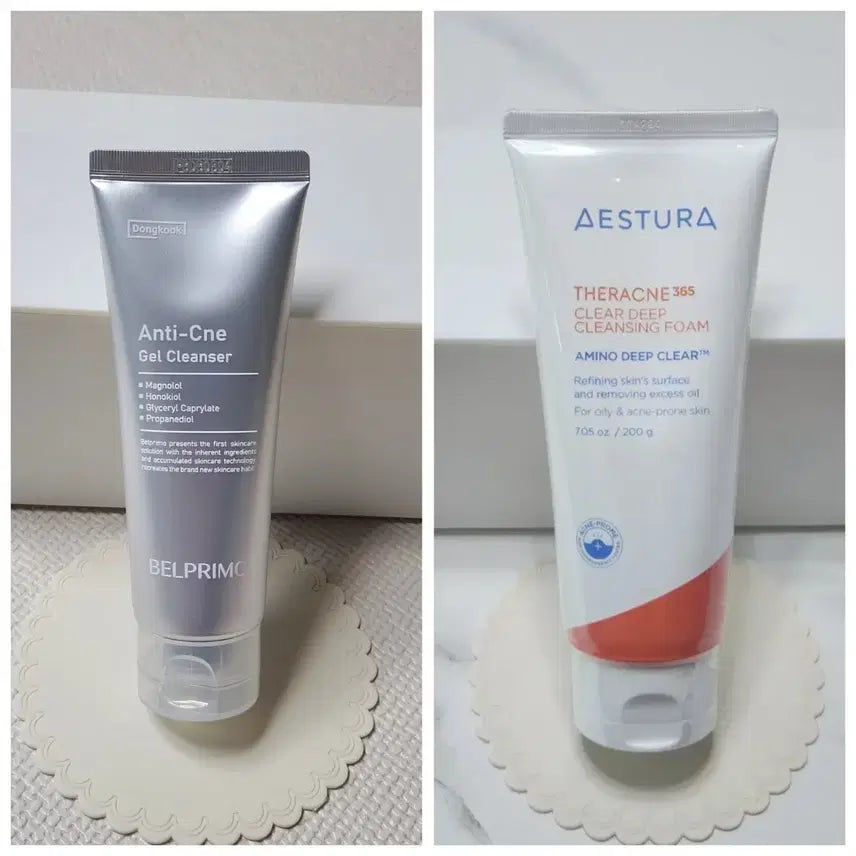 [BUNJANG] AESTRA Theracne 365 Clear Deep Cleansing Foam 200g & BELFRIMO Antiquine Gel Cleanser 125ml Set / 에스트라 클렌징 폼//벨프리모 안티크네 젤클렌저 125ml
