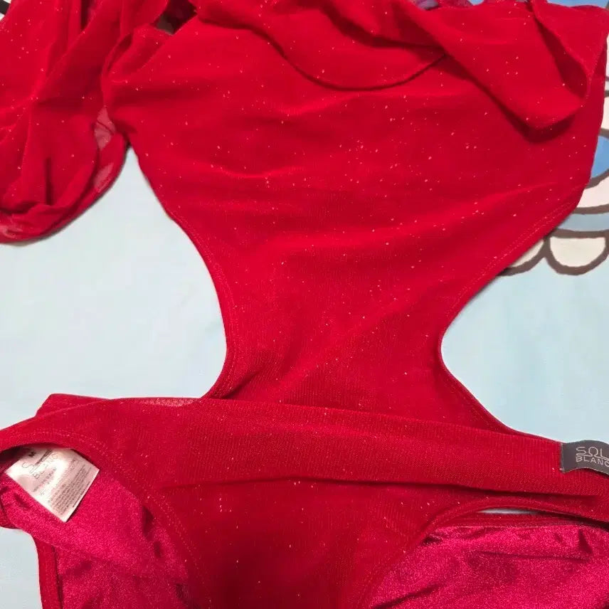 [BUNJANG] Sol Blanc Red Pearl M Size Dress / 솔블랑
