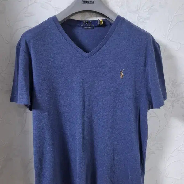 [BUNJANG] Polo Ralph Lauren Multicolor Pony Embroidery V-Neck T-Shirt / (QR인증 22ss) 폴로랄프로렌 V넥 반팔티 105 폴로티