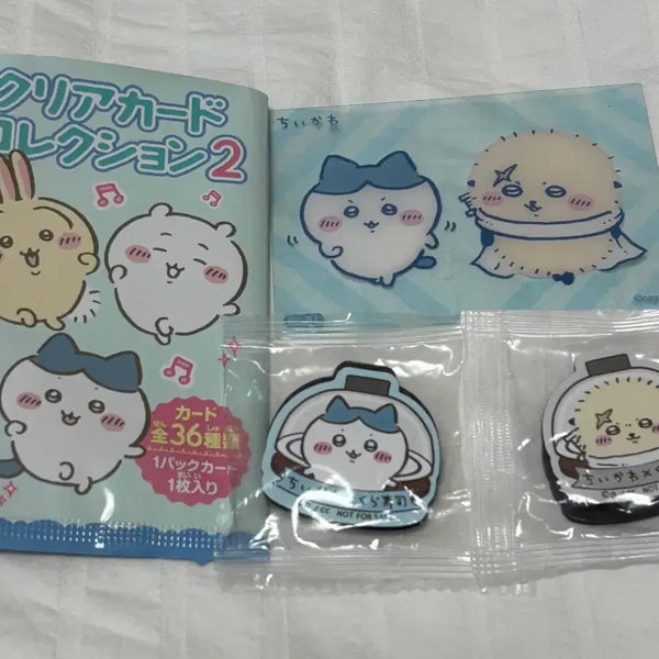 [BUNJANG] Chiikawa Clear Card & Magnet Set (Hachiware, Rakko) / 치이카와 클리어 카드 & 마그넷 세트 하치와레 랏코