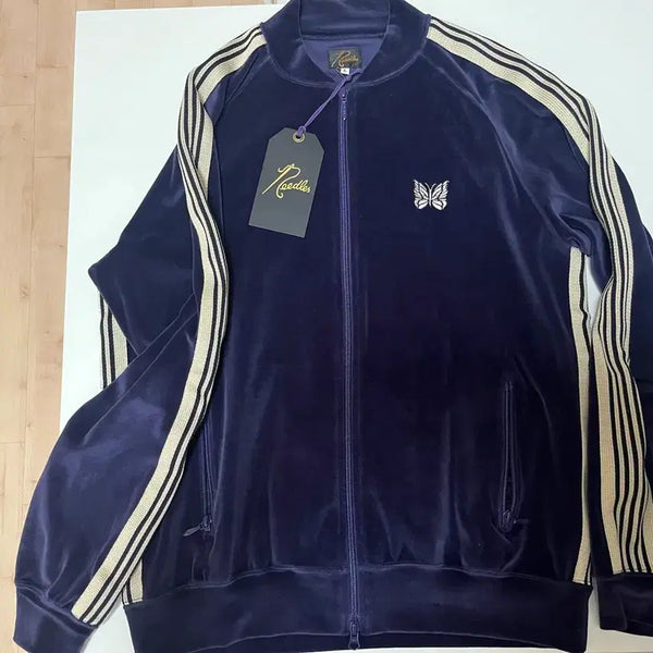 [BUNJANG] Needles Velour Track Jacket Navy / 니들스 트랙자켓 네이비 벨루어 needles
