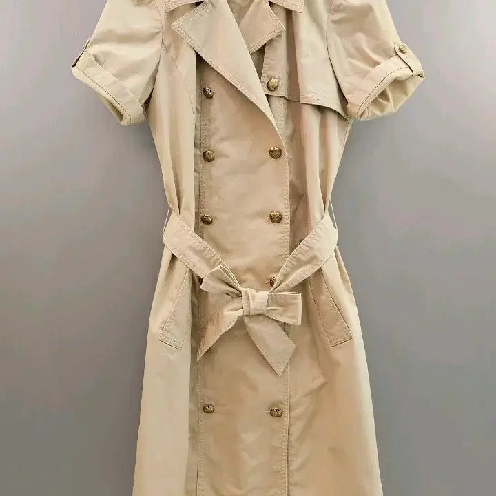 [BUNJANG] Lauren Ralph Lauren Women's Short Sleeve Trench Dress Beige / 정품 로렌 랄프 로렌 반팔 트렌치 원피스 베이지 6(55~66)