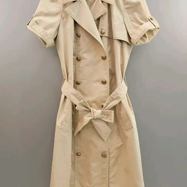 [BUNJANG] Lauren Ralph Lauren Women's Short Sleeve Trench Dress Beige / 정품 로렌 랄프 로렌 반팔 트렌치 원피스 베이지 6(55~66)