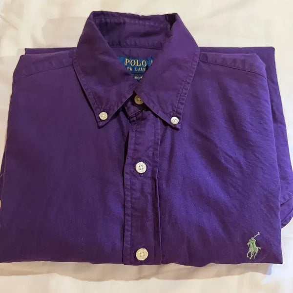 [BUNJANG] Polo Ralph Lauren Purple Oxford Shirt XS / 폴로 랄프로렌 퍼플 셔츠 남방 xs 작은 사이즈