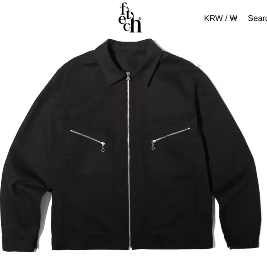 [BUNJANG] Fetch Sunday Work Jacket Black Size S / fetch sunday 워크자켓 페치선데이
