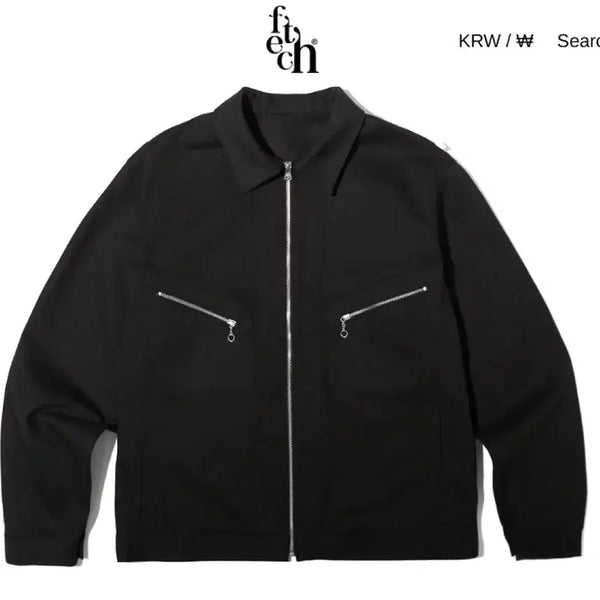 [BUNJANG] Fetch Sunday Work Jacket Black Size S / fetch sunday 워크자켓 페치선데이