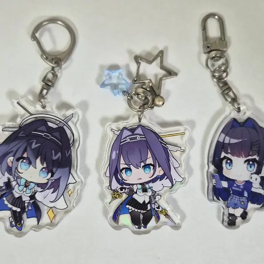 [BUNJANG] Hololive ORO Kronii Acrylic Keyring Bundle / 홀로라이브 오로 크로니 아크릴 키링 일괄
