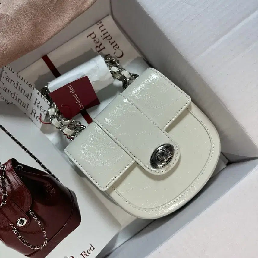 [BUNJANG] Cardinal Red Monk Bag White / 카디널레드 멍크백 화이트