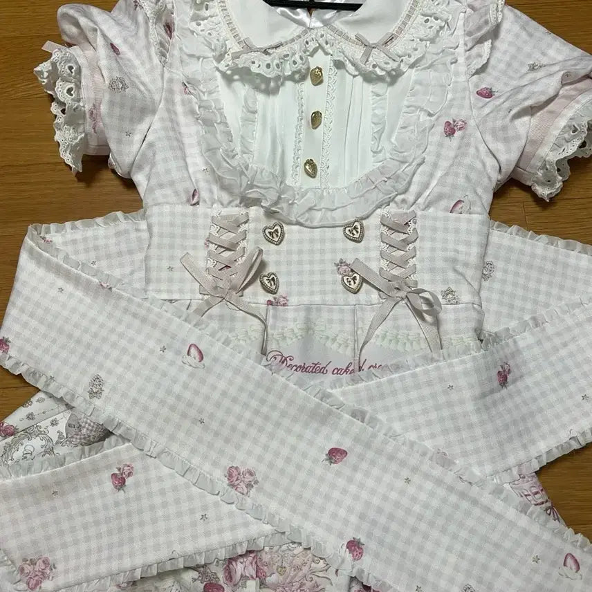 [BUNJANG] LIZ LISA Sweet Gingham Tearoom Setup Dress / 교환) 리즈리사 스윗 깅엄 티룸 셋업-> 원피스