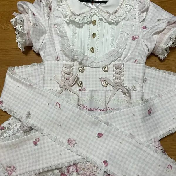 [BUNJANG] LIZ LISA Sweet Gingham Tearoom Setup Dress / 교환) 리즈리사 스윗 깅엄 티룸 셋업-> 원피스