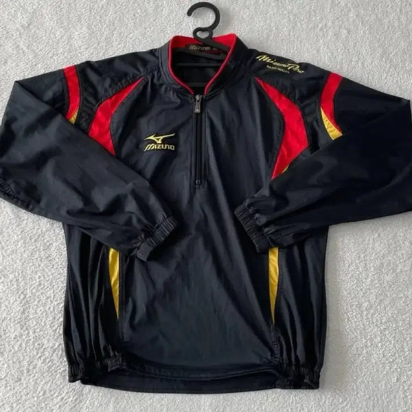 [BUNJANG] Mizuno Pro Japan Warm-Up Half-Zip Pullover (Size M) / 미즈노 재팬 프로 재팬 웜업 피스테