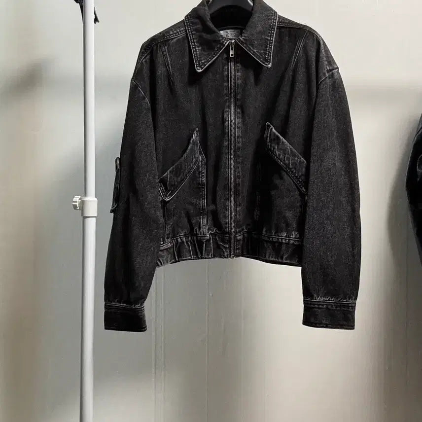 [BUNJANG] Big Union M Zipper Denim Jacket & Pants Set (Black) / 빅유니온 엠 지퍼 데님 자켓, 데님팬츠 (블랙)