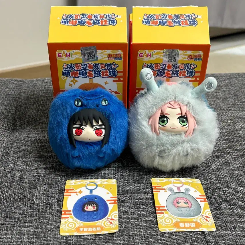 [BUNJANG] Naruto Nabubu Round Dolls Sasuke, Sakura Bundle Set / 나루토 나부부 동글 인형 사스케,사쿠라 일괄