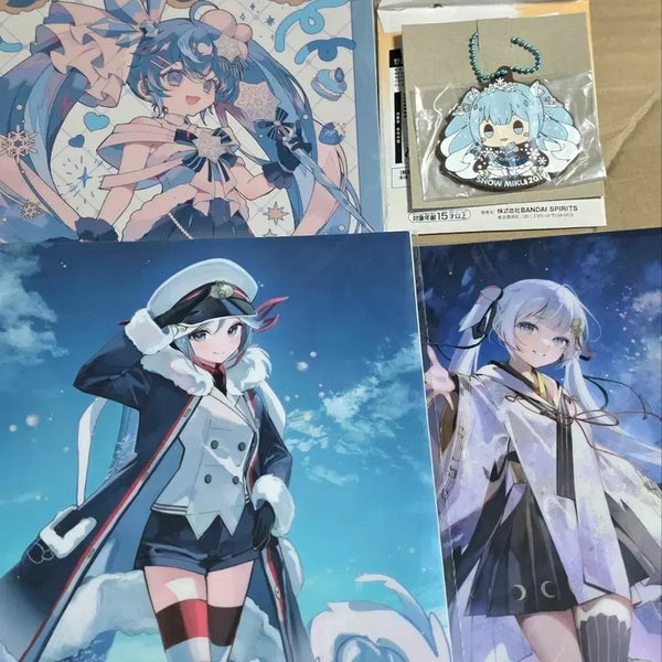[BUNJANG] Hatsune Miku Yuki Miku Kuji Clear Poster File, Keychain, Strap Bundle Set / 하츠네 미쿠 유키 미쿠 쿠지 클리어 포스터 파일 키링 스트랩 일괄 S상 R상