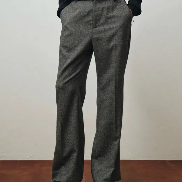 [BUNJANG] Noir Wool Tweed Flare Slacks Grey / 노이어 울 트위드 플레어 슬랙스 그레이 새상품