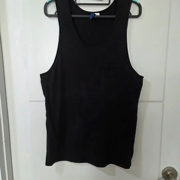 [BUNJANG] H&M Black Sleeveless Pocket T-Shirt Men's M / H&M 블랙 포켓 민소매 M 남성셔츠