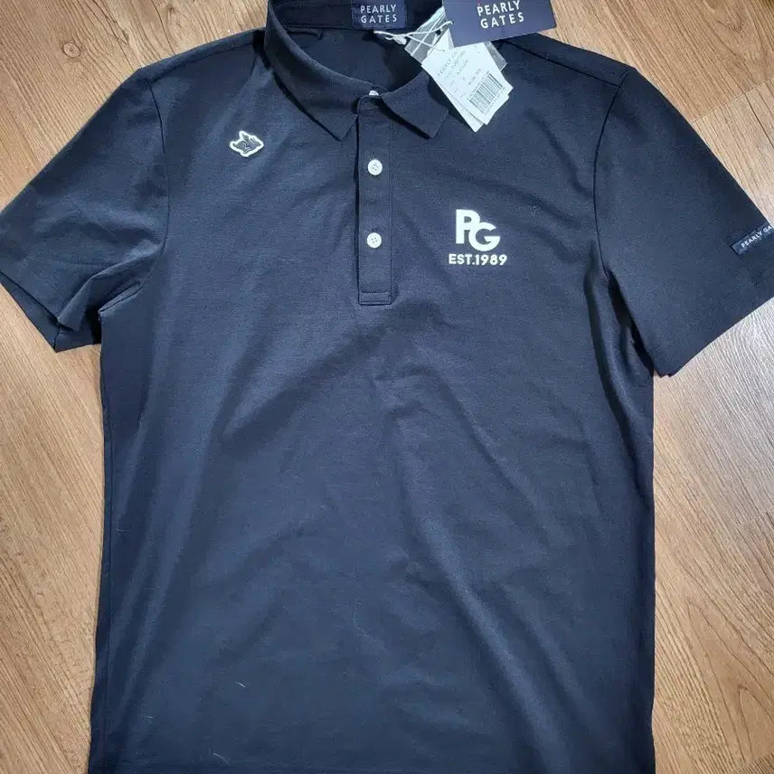 [BUNJANG] Pargates Black Short Sleeve Polo Shirt XL (105) / 파리게이츠 반팔 카라티 블랙 105사이즈 (XL)새제품 매장정품