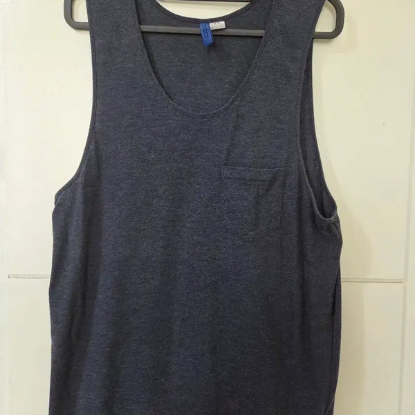 [BUNJANG] H&M Divided Navy Sleeveless T-Shirt M / H&M DIVIDED 네이비 포켓 민소매 티셔츠 M 남성셔츠
