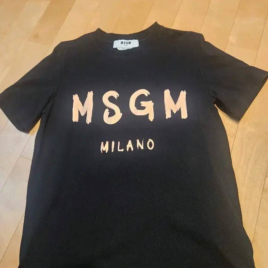 [BUNJANG] MSGM Logo Short Sleeve T-Shirt Black / MSGM 로고 반팔 티셔츠 블랙