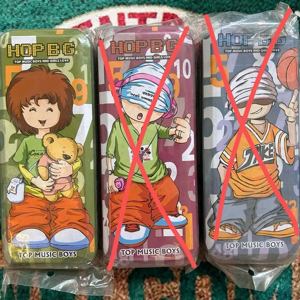 [BUNJANG] Vintage Hip Hop 2-Tier Mini Pencil Case Set / 고전문구 힙합 2단 필통 미니 필통 세트