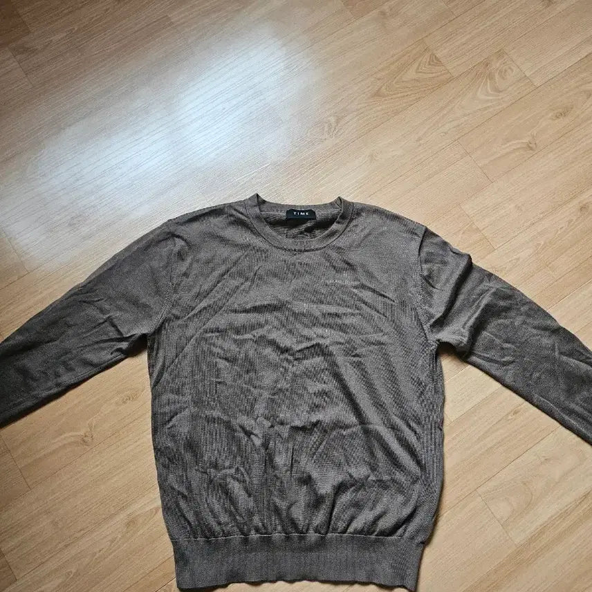 [BUNJANG] Time Homme 100% Silk Long Sleeve Knit Brown Size 105 / 타임옴므 실크100 롱슬리브 니트 브라운 105