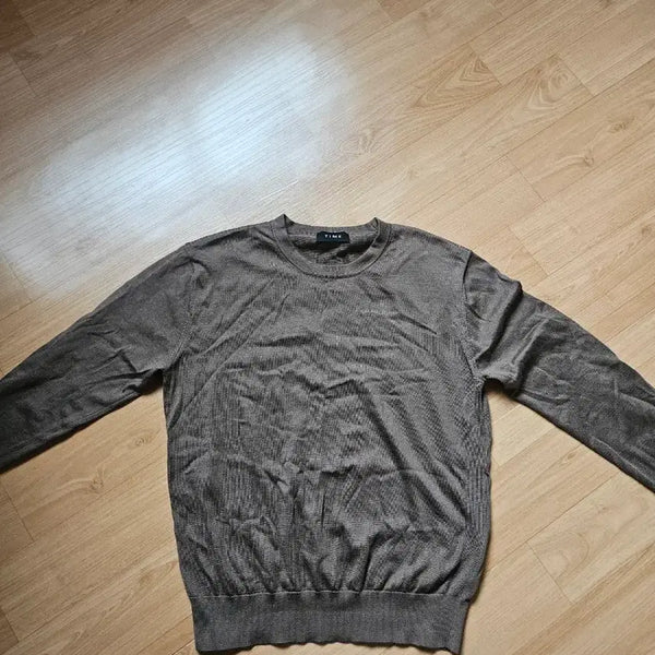 [BUNJANG] Time Homme 100% Silk Long Sleeve Knit Brown Size 105 / 타임옴므 실크100 롱슬리브 니트 브라운 105