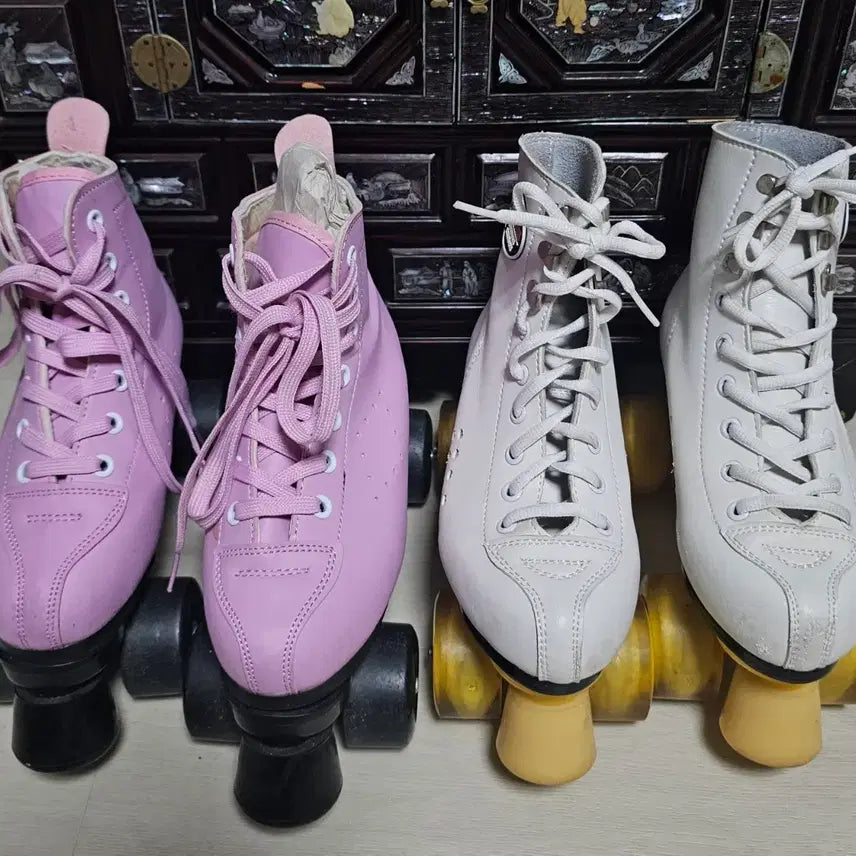 [BUNJANG] Pink/White Roller Skates Size 220mm / 핑크/화이트 롤러 스케이트 사이즈 220 2켈레 일괄판매