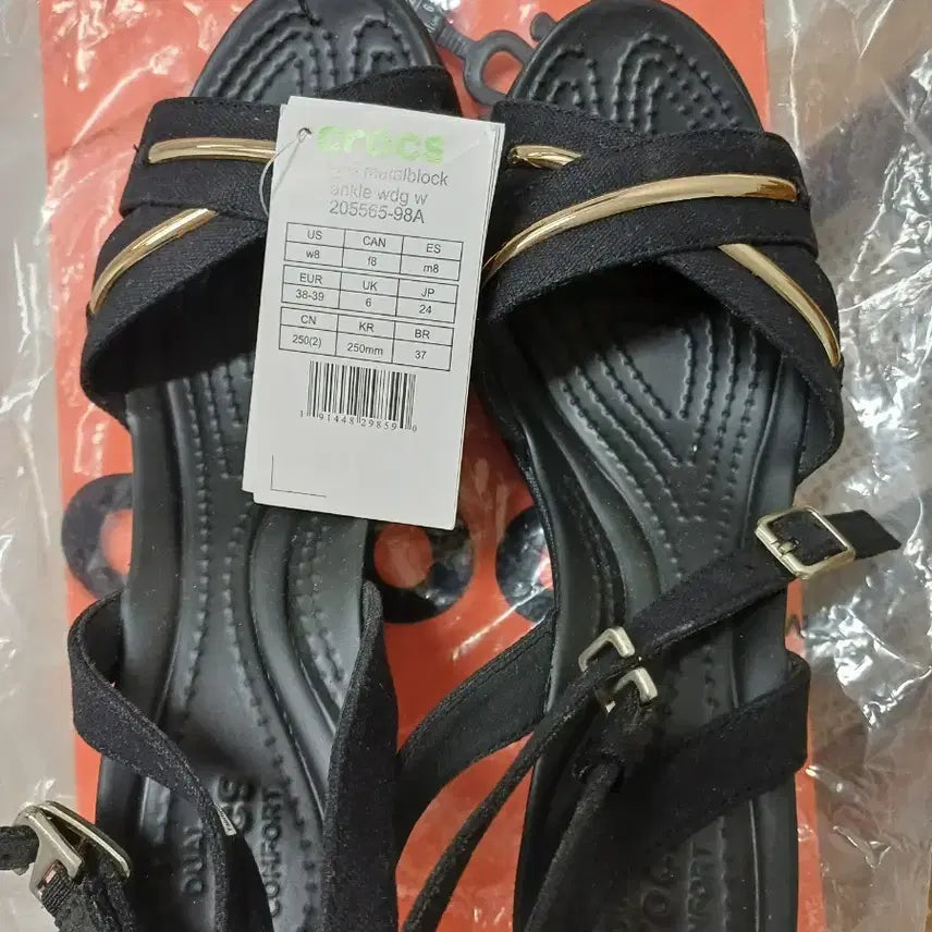 [BUNJANG] Crocs Ray Wedge Black W8 / 구하기 힘든 크록스 레이웨지 w8 블랙 새제품 판매합니다.