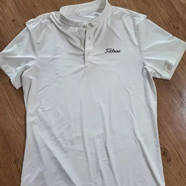 [BUNJANG] Titleist Golf Apparel Short-Sleeve Polo Shirt White (Size 100) / 타이틀리스트 골프웨어 반팔 카라티 흰색 (100)