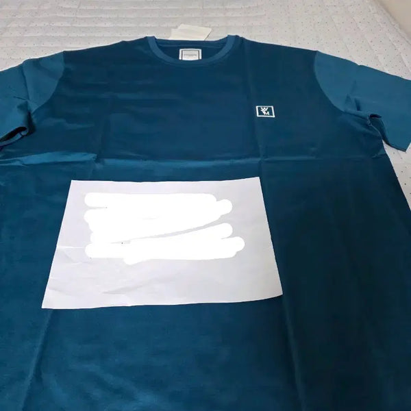 [BUNJANG] Wooyoungmi 22FW Emerald Blue Back Logo Oversized T-Shirt / [54] 22FW 우영미 에메랄드 블루 백로고 오버사이즈 티셔츠