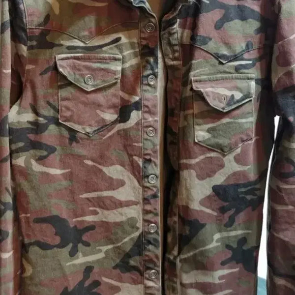 [BUNJANG] Men's Camouflage Pattern Military Shirt Size L / 밀리터리 남방