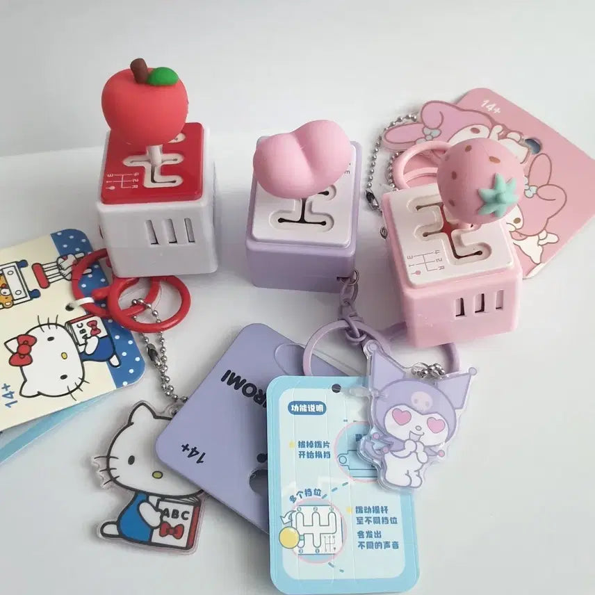[BUNJANG] Sanrio Sound-Making Car Gear Shift Toy Keychain / [미사용] 산리오 자동차 기어봉 소리나는 장난감 키링