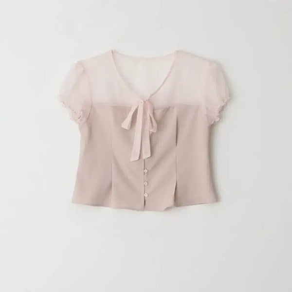 [BUNJANG] Le Vain Amelia Blouse Pink M / 르베인 아멜리아 블라우스 핑크 M