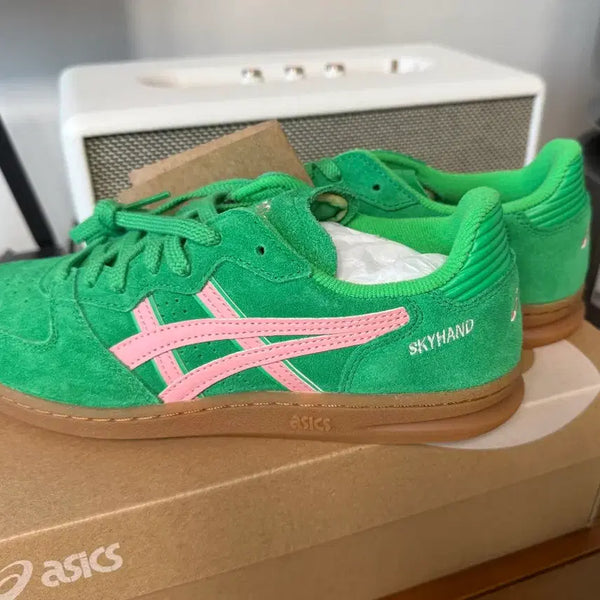 [BUNJANG] ASICS Skyhand OG "Silantro Grapefruit" Sneakers / (새상품) 아식스 스카이핸드 OG 실란트로 그레이프프룻