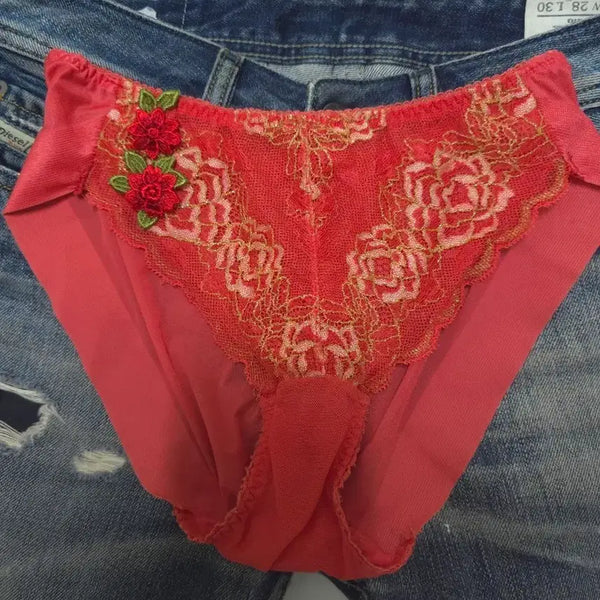 [BUNJANG] Red Lace Panties / 붉은색 레이스 팬티