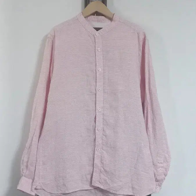 [BUNJANG] JISEN TUGGU 100% Linen Shirt Pink / 지센 투고 핑크 마 100퍼 셔츠 100