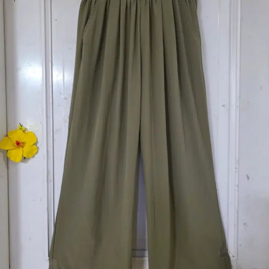 [BUNJANG] Premium Lightweight Wide-Leg Bending Span Pants / 여름  엄청 시원한  가볍구 고급스러운 와이드  밴딩 스판 통바지  거의새거