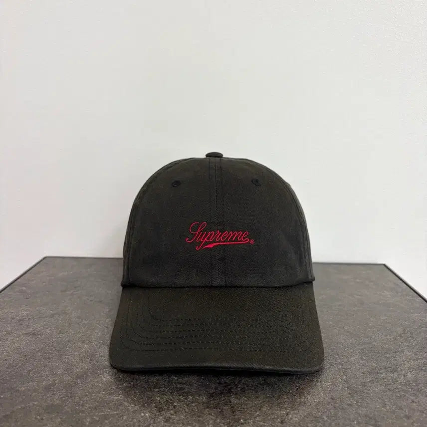 [BUNJANG] Supreme 6-Panel Classic Bleached Washed Cap / 슈프림 6패널 볼캡 모자 클래식 블리치드 워시드 블랙 카키