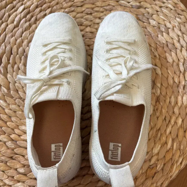 [BUNJANG] Fitflop Knit Sneakers White / 핏플랍 스니커즈 화이트