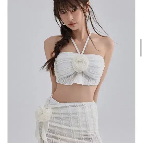 [BUNJANG] Halterneck Bikini White / 홀터넥 비키니 화이트