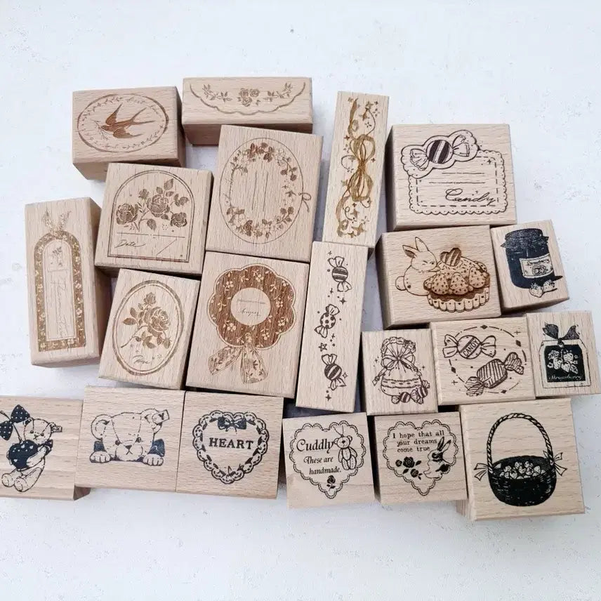 [BUNJANG] Wooden Stamp Bundle Set / 우드스탬프 일괄 판매