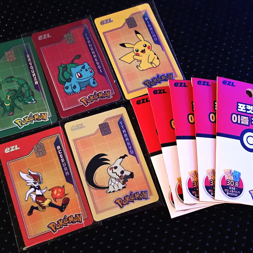 [BUNJANG] Pokemon 30th Anniversary Limited Edition Izil Transit Card (30 Types) / 30주년 한정 포켓몬스터 이즐 교통카드 30종 Pokemon card 레쿠자 피카츄 에이스번 이상해씨