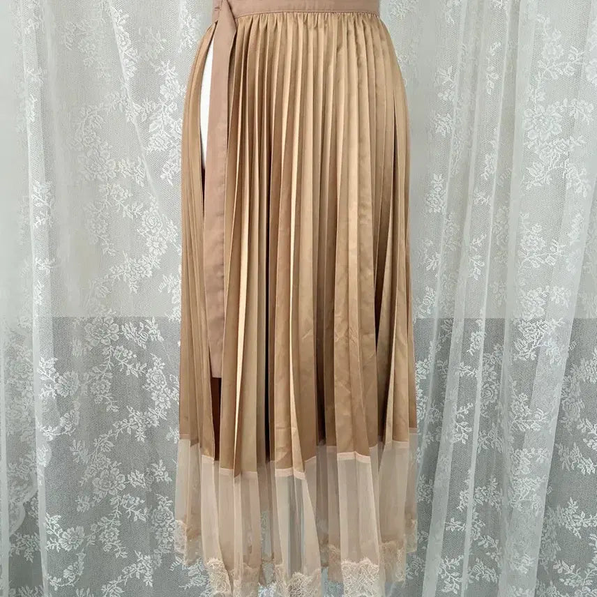 [BUNJANG] Ray Beams Pleated Wrap Skirt Beige / F) 레이빔즈 Ray Beams 플리츠 랩스커트 베이지
