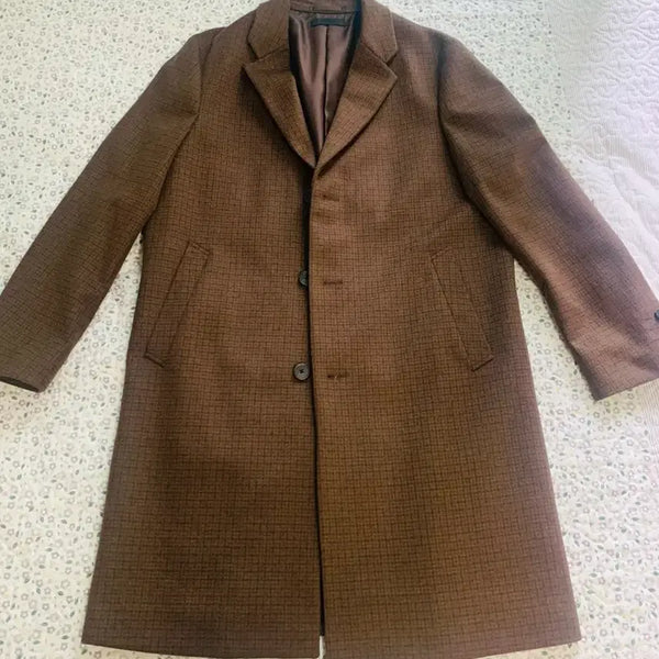 [BUNJANG] Uniqlo Brown Wool Cashmere Single Coat M / [M] 유니클로 브라운 울 캐시미어 싱글코트