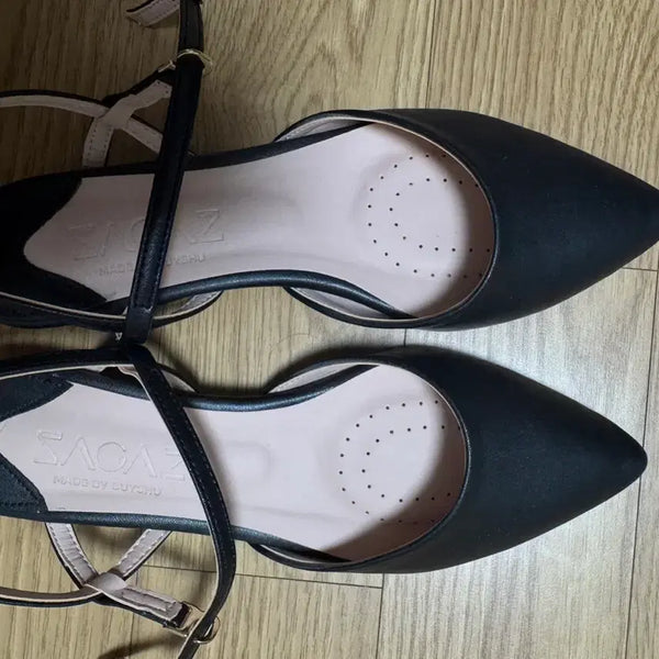 [BUNJANG] Black Strap Slingback Pumps 240 / 스트랩 슬링백 펌프스 구두 240