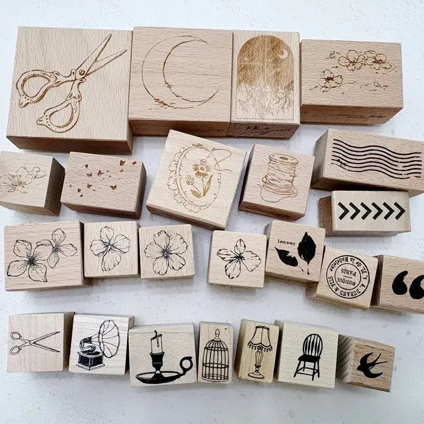 [BUNJANG] Gamtiji Wood Stamps Bundle Set / 감티지 우드 스탬프 일괄판매