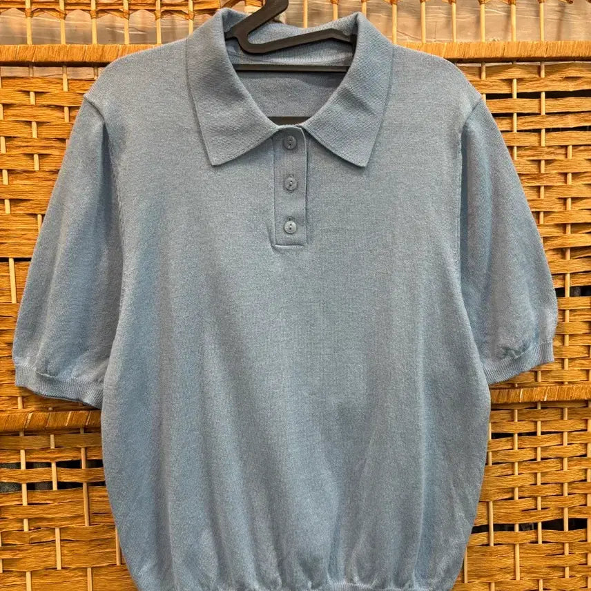 [BUNJANG] Blue Collar Knit T-Shirt / 카라 니트 티셔츠
